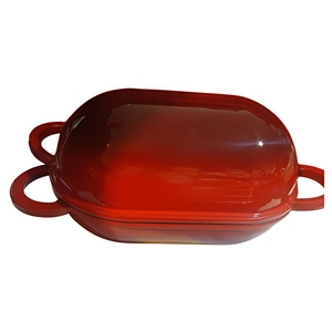 Marmite ovale en fonte émaillée durable à prix d'usine avec couvercle pour la <span class=keywords><strong>cuisson</strong></span> du pain au levain, moule à pain avec couvercle - Product Image 5