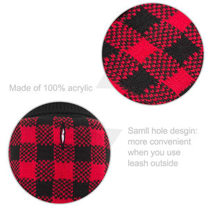 Venta al por mayor de la fábrica a cuadros estilo gato prendas de punto invierno de ropa de abrigo suéter de perro - Product Image 6