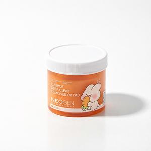 Neogen Dermalogy Carrot Deep Clear Remover Oil Pad 60 tampons Nettoyant en profondeur à l'huile de carotte 60 tampons Soin quotidien de la peau Tous types de peau - Product Image 1
