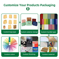 Máquina automática que hace impresión personalizada Logotipo de hoja de oro bolsa de embalaje de joyería de lujo bolsa de regalo de papel de joyería de compras reutilizable