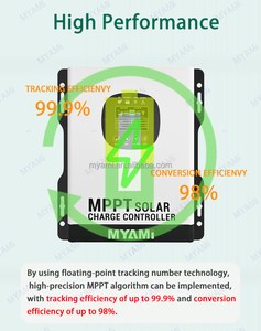 MYAMi Prix d'usine Contrôleur de charge solaire 60A MPPT Entrée <span class=keywords><strong>PV</strong></span> LCD 480V Auto 24V 36V 48V Max 192V Batterie pour système solaire en réseau - Product Image 2