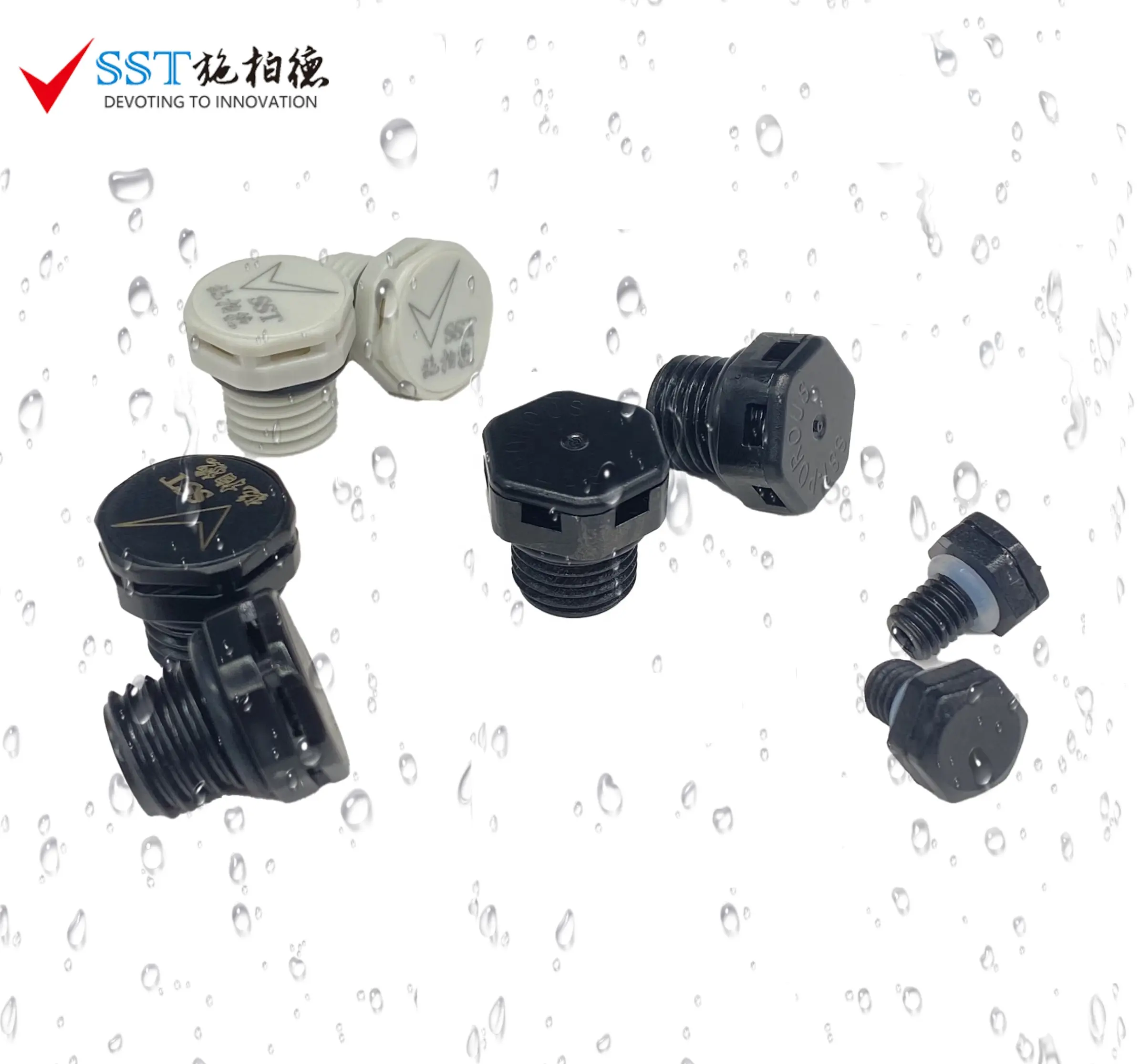 Custom Sizes Lighting Production Waterproof Ip 68 Air Permeable Breather Air Vent Plug Insert With Screw