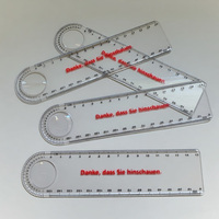 Loupe 2-en-1 avec logo personnalisé, règle droite de 15 cm/6 pouces