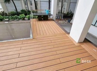 Planche de terrasse en composite bois-plastique certifiée CE, moderne, imperméable, ignifuge, antidérapante, avec garantie de 5 ans pour jardin et terrasse