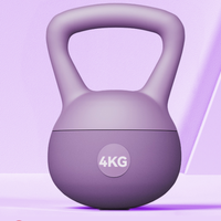 Kettlebell souple en plastique rempli de sable rose, personnalisable, pour entraînement de force en salle de sport, pour femmes et hommes, 2,5 kg, 4 kg, 12 kg, de la marque Kepler Factory