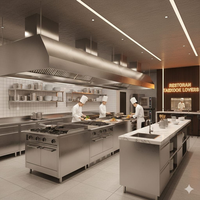 Approvisionnement centralisé d'équipements de cuisine pour les hôtels et restaurants commerciaux, y compris le support de personnalisation.