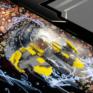 MOOXI MOC2282 Starfighter <span class=keywords><strong>Jedi</strong></span> di Anakin, Modello Educativo di Guerre Interstellari, Blocchi da Costruzione in Plastica ABS - Product Image 3