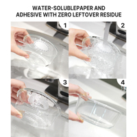 Étiquettes alimentaires personnalisées, autocollantes, hydrosolubles, sans résidu, pour le stockage des aliments, étiquettes hydrosolubles pour restaurant