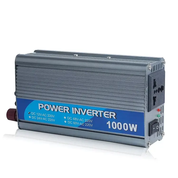 500W 1000W 2000W portátil Dc 12V 24V a 110V 220V 230V Ac convertidor de onda sinusoidal modificada cargador de batería de coche inversor de corriente