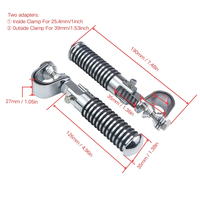 Repose-pieds pliables en aluminium anti-vibration pour barre de protection de moto de 22-25 mm, garantie 1 an