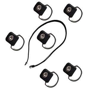 Kit d'accessoires pour kayak, équipement d'extérieur, corde élastique de 8 mm avec anneau en D, crochet en acier inoxydable, sangle de fixation pour utilisation en extérieur - Product Image 3