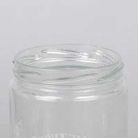 Grand pot rond en verre recyclé de 500ml 1000ml avec couvercle en métal