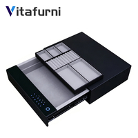 Vitafurni Neuheiten Kleiderschrank-Organizer Smart Lock Schmuck-Schubladensafe Grau Fingerabdruck Digitales Passwort Sicherheitsfach