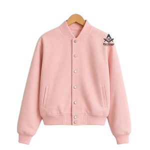 HMR Womens Letterman Alpha Kapa Jacket Green Cashmere <b>Wool</b> Body Pink Sleeves Black Greek Apparel Sorority Varsity Jacket - Product Image 1