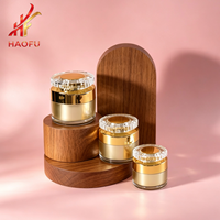 Tarro de Plástico PP de 5/10g 15/20g 30g con Tapa Plateada de Lujo para Crema de Ojos de Día/Noche, Envase Cosmético para el Cuidado de la Piel con Serigrafía
