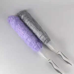 Kemoceng serat mikro bulu rumah tangga untuk membersihkan warna pelangi murni