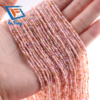 Usine en gros véritable naturel 2-4mm à facettes perles de pierre d'opale rose perles de pierres précieuses en vrac pour la fabrication de bracelets de bijoux