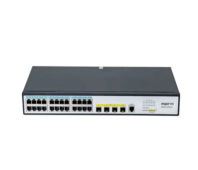 High-Speed Stackable Switch with 10G Uplinks 24x1G 4x10G SFP+ Ports POE SNMP QoS for Data Center Aggregation Campus Networks
