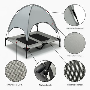 Wasserdichtes Sommer-Outdoor-Zelt mit erhöhtem Hunde bett Neues Produkt Faltbarer Oxford-Stoff für Camping & Strände Abnehmbares Pet Camp-Bett - Product Image 3
