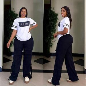 Verfügbar Damen Freizeit 2-Teiliges Set Top und Cordhose Set T-Shirt mit Hosen-Set für den Alltag - Product Image 4
