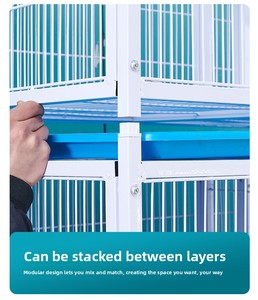 <span class=keywords><strong>Cage</strong></span> à pigeons en acier galvanisé renforcé avec treillis métallique épaissi et roues pour la compétition et l'élevage de course - Product Image 4
