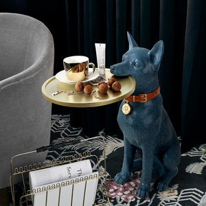 Tavolini da Caffè a Forma di Animale, Decorazione Artistica da Pavimento <span class=keywords><strong>con</strong></span> Piatto Rimovibile per Soggiorno e Caffetteria - Product Image 4