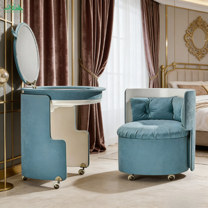 Ensemble de meubles modernes Wayon : <span class=keywords><strong>Fauteuil</strong></span> en cuir, chaise de <span class=keywords><strong>coiffeuse</strong></span>, pour chambre d'hôtel, salle à manger, salon - Product Image 2
