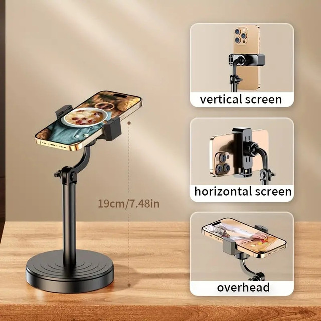 Mobile Phone Holder Stand Tablet Desktop Live Bracket Support Mount Foldable MultiFunction Telescopic Holder Storage Rack