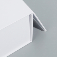 Grand emballage cadeau personnalisé, boîtes en papier, emballage en carton magnétique, boîte cadeau pliable à aimant blanc pour mariage