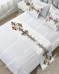 Stile etiopico grande stella <span class=keywords><strong>letto</strong></span> Hotel foulard stampa poliestere <span class=keywords><strong>letto</strong></span> Runner <span class=keywords><strong>letto</strong></span> <span class=keywords><strong>letto</strong></span> e federa abbinata - Product Image 4