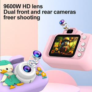 X35S dibujos animados pequeño pato doble lente Digital niños Cámara 48MP 2 pulgadas pantalla niños Cámara 1080P niños Selfie foto Cámara juguete para regalo - Product Image 4