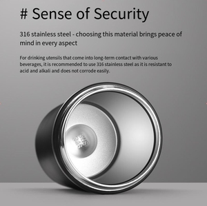 Tasse à café de voyage en acier inoxydable 316 avec couvercle-Tasse de voiture isolée sous vide Thermos portable étanche pour boissons chaudes/froides - Product Image 3