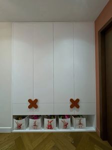 <span class=keywords><strong>Armadio</strong></span> per Bambini Ecologico, Autoportante, Regolabile, Moderno e Minimalista con Ante Bianche e Ripiani Aperti, Adatto per Ville - Product Image 3