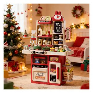 Juego de Cocina de Juguete para Niños con Fregadero, Gabinete, Despensa y Accesorios para Entrenamiento de Habilidades, Cuentos y Tiempo en Familia - Product Image 6