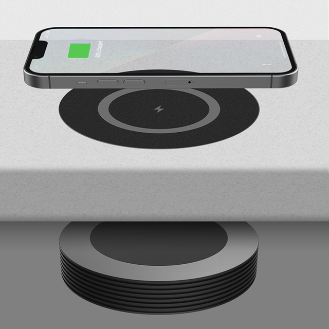 Electric Marble Wireless Charger Long Distance Under Desk Invisible Furniture Embedded 10W OTP OVP CE FCC ROHS Certified