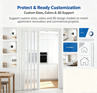 Porte de séparation moderne en PVC pour cuisine, installation sans perçage, porte coulissante pliante, séparateur de pièce temporaire