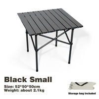 Table de Camping Pliante Portable en Aluminium Type « Egg Roll » pour Pique-Nique et Extérieur, avec Chaises