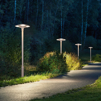 Vente directe usine – Lampadaire solaire intégré 20W 30W 40W 50W IP65 à commande vocale pour jardin et aménagement paysager, température de couleur multiple
