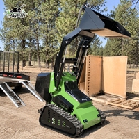 Mini-chargeuse LAWNIO avec système hydraulique à trois pompes et trois vannes, facile d'entretien pour les travaux agricoles, livraison gratuite