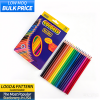 Ensemble de 24 crayons de couleur à base d'huile pour étudiants et enfants, kit de crayons de dessin et de peinture, vente en gros