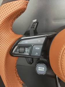 Volant de voiture sport personnalisé en cuir marron avec boutons de démarrage/arrêt et de sélection de mode de conduite pour modèles <span class=keywords><strong>Audi</strong></span> - Product Image 2