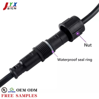 موصل كابل LED مقاوم للماء IP65/IP68 بـ 2/3/4/5/6/7/8 دبابيس ذكر وأنثى، 16AWG، مخصص للسيارات والإضاءة الخارجية LED من JYX OED/ODM
