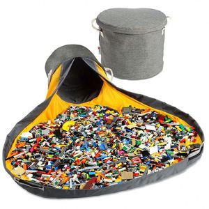 Large Toy Storage Bag and Play Mat Toy Storage Basket Floor Mat Quick Storage Bag Baskets