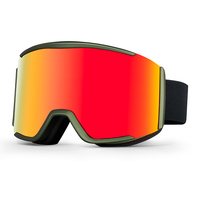 Masque de ski sans monture, double couche anti-buée, lentille amovible polarisée, lunettes de ski et de snowboard, lunettes de sport pour la neige, logo personnalisé