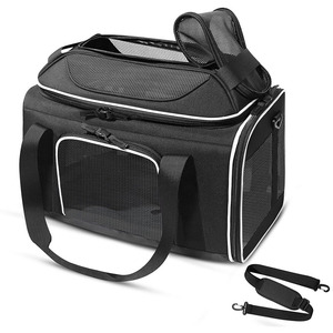Transportín de mascotas de lados suaves aprobado por la aerolínea para gatos y perros pequeños Bolsa de transporte de mascotas expandible de alta calidad - Product Image 1
