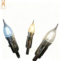 Ampoule LED pour lustre à 3 températures de couleur (blanc froid, blanc chaud, blanc neutre) avec pointe effet flamme pour la décoration de la maison et des hôtels