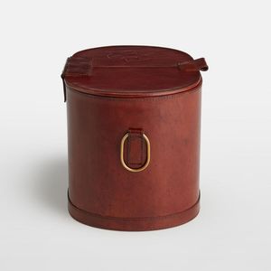 Cubo de basura <span class=keywords><strong>clasificado</strong></span> húmedo de gran tamaño con 2 compartimentos de doble capa para habitación interior de hotel, cubo de basura de cuero con tapa - Product Image 4