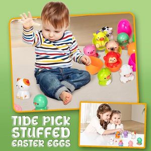 Easter Eggs Capsule Toy Set 24-Pack Plastic <b>Squishy</b> Blind Box For Kids Ages 2 4 Years Fidget Toys - Product Image 3