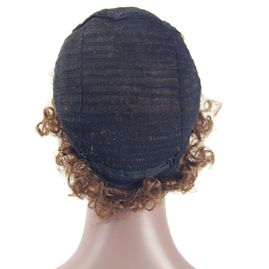 10A Échantillon Gratuit Afro Puff Court Perruque de Cheveux Humains pour les Femmes Noires Très Pas Cher Lace Front <span class=keywords><strong>Machine</strong></span> À <span class=keywords><strong>Coudre</strong></span> Trame Perruque avec Petite Taille de Cap - Product Image 4
