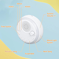 Machine portable à bruit blanc 2025 avec 16 sons apaisants pour adultes et bébés Haut-parleurs d'assistance au sommeil